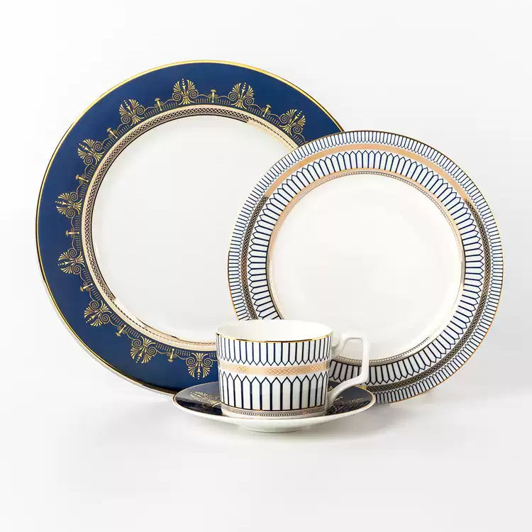 European-Style Ceramic Tableware Set with Bowls and Plates