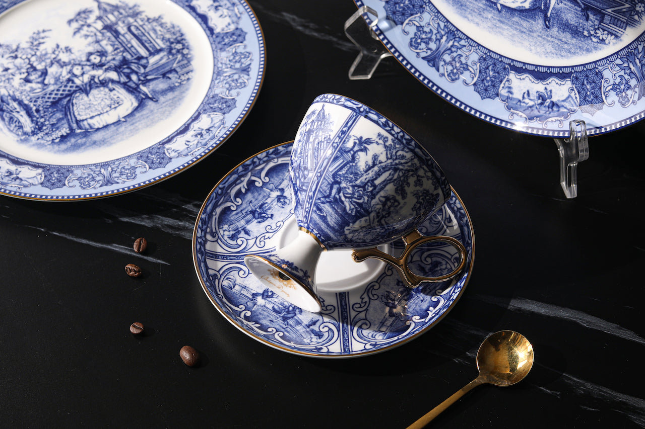 Downton Abbey Bone China Coffee Cup – French Palace Elegance