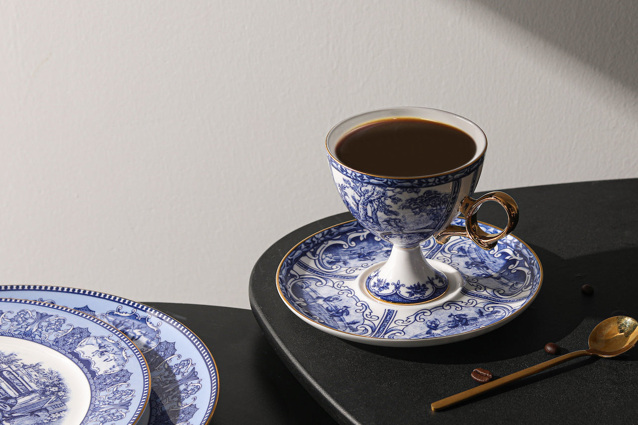 Downton Abbey Bone China Coffee Cup – French Palace Elegance