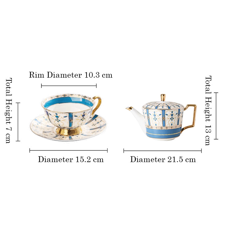 Luxury European-Style Bone China Coffee Cup Set