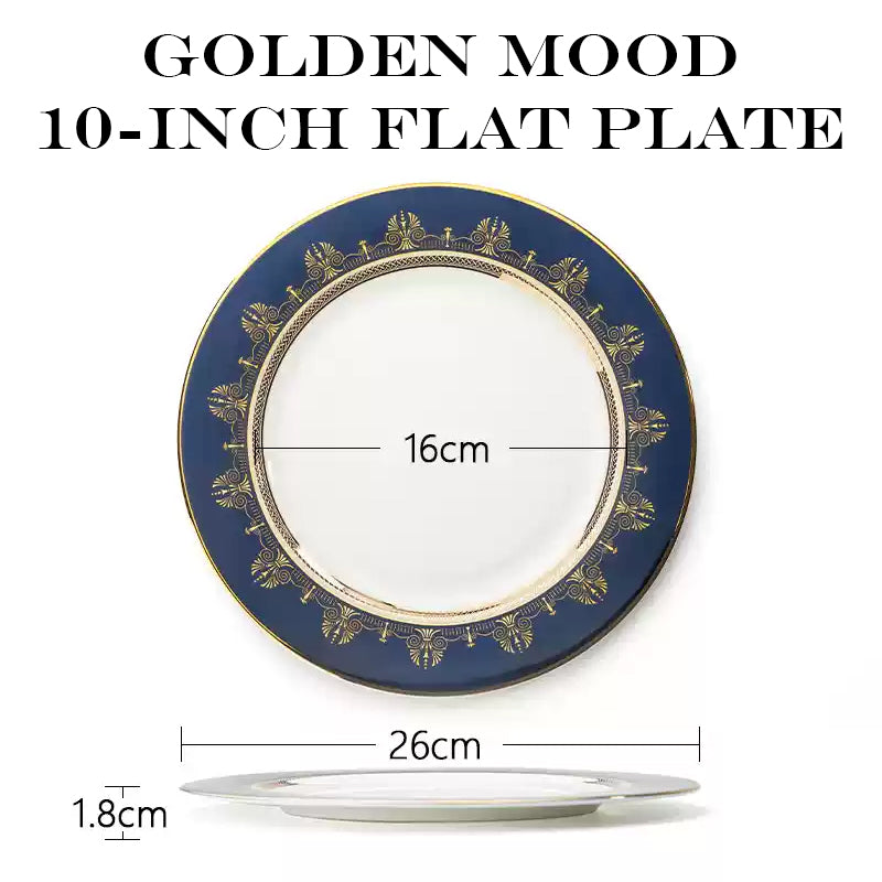 European-Style Ceramic Tableware Set with Bowls and Plates