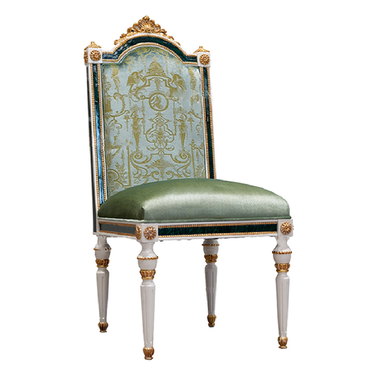 French-Style Solid Wood Armless Dining Chair