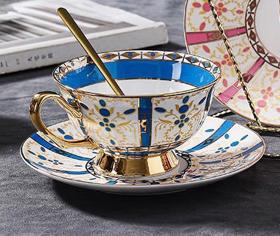 Luxury European-Style Bone China Coffee Cup Set
