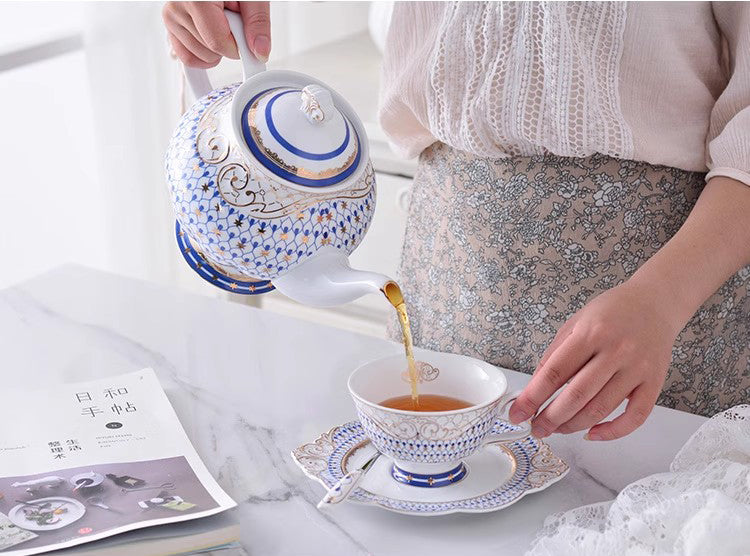 European Bone China Coffee Pot & Afternoon Tea Set