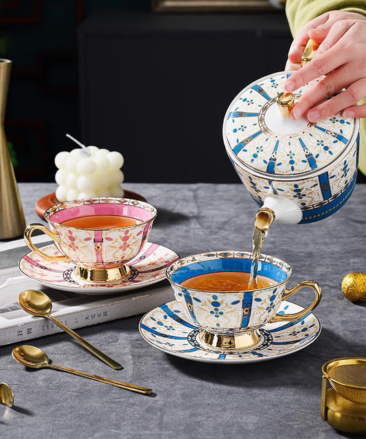 Luxury European-Style Bone China Coffee Cup Set