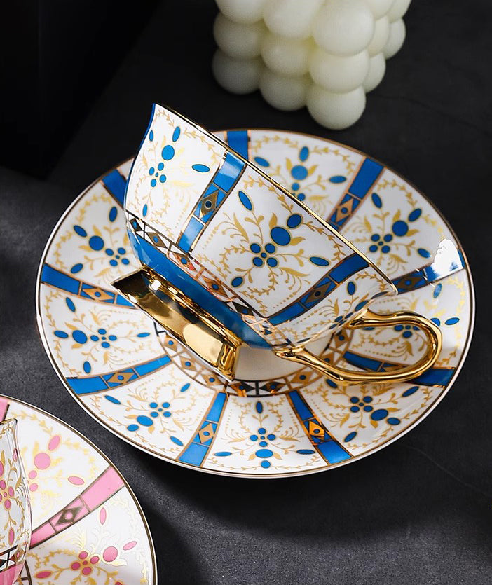 Luxury European-Style Bone China Coffee Cup Set