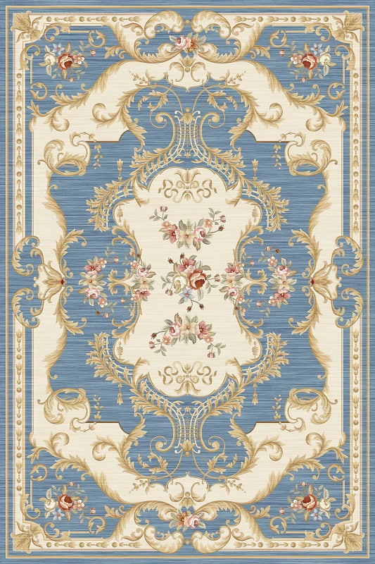 “La Couronne Bleu” – The Royal Blue Crown Rug